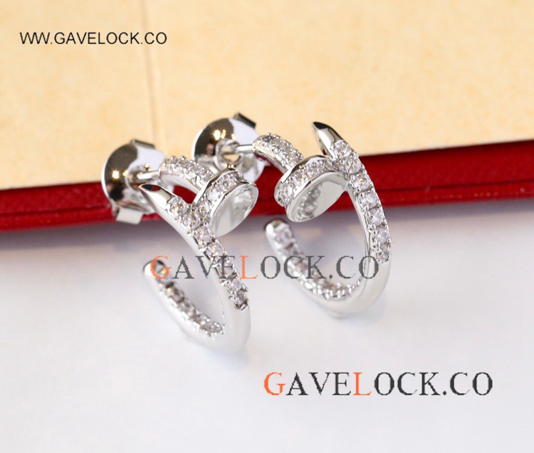 New Model Cartier Juste Un Clou Diamond Earrings Wide Earrings